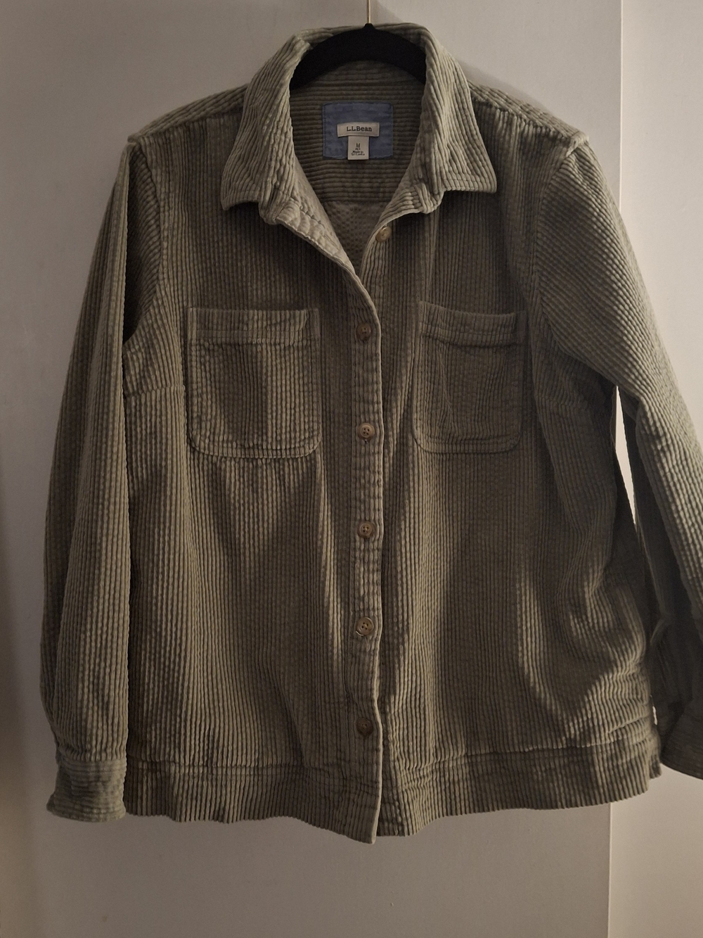 L.L. Bean Olive Green Corduroy Utility Jacket